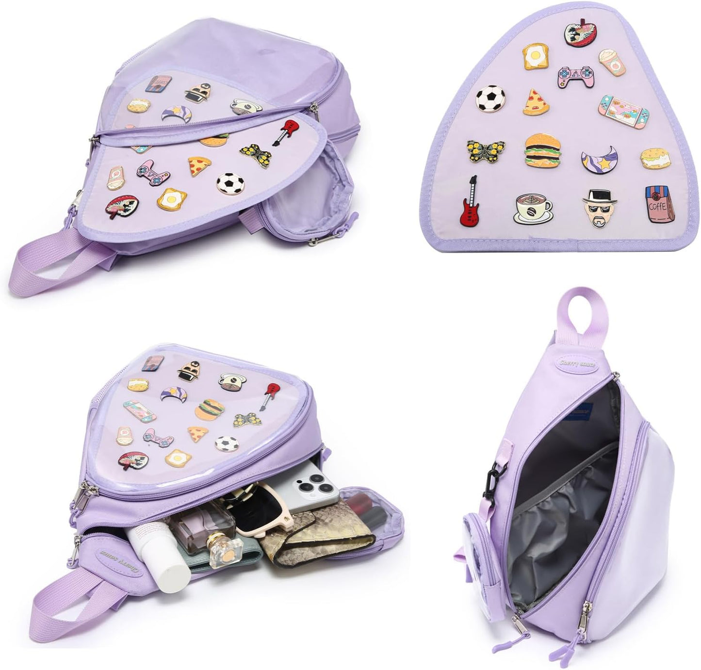Oxford Ita Bag Kawaii Pin Display Chest Pack Single Shoulder Bag Sport Backpack Hiking Daypack, Small
