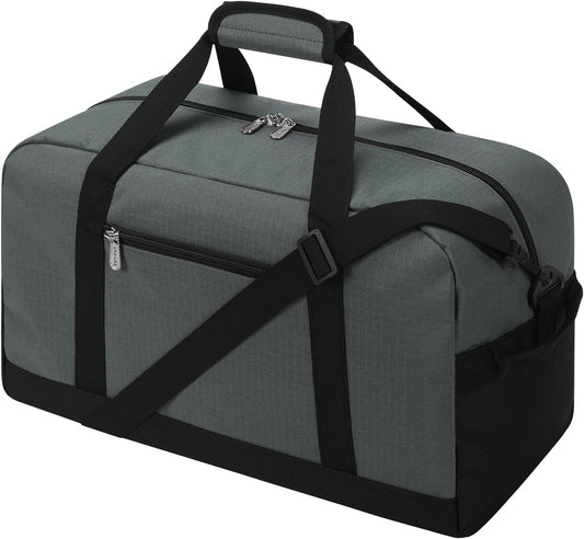 Small Gym Bag 18 inch Carry On Duffel Bag for Weekender Travel - Dark Grey