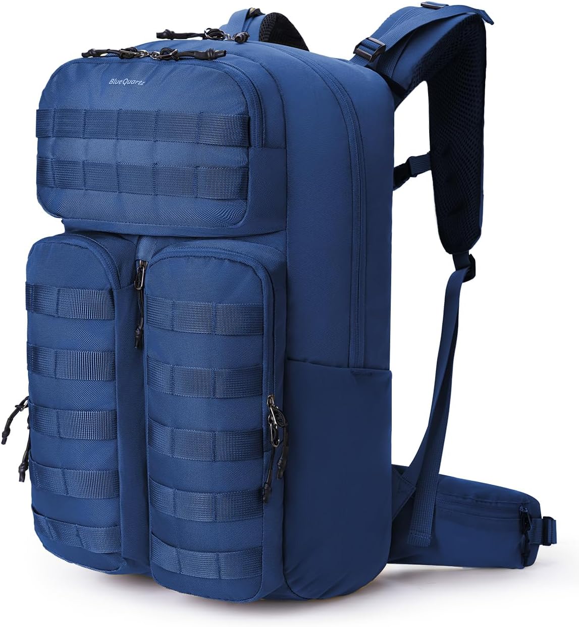 Blue Quartz 40L Military Tactical Backpack, Internal Frame Hiking Backpack with Molle System for Hiking Camping Backpacking Travelling Climbing Rucksack Daypack for Men Women