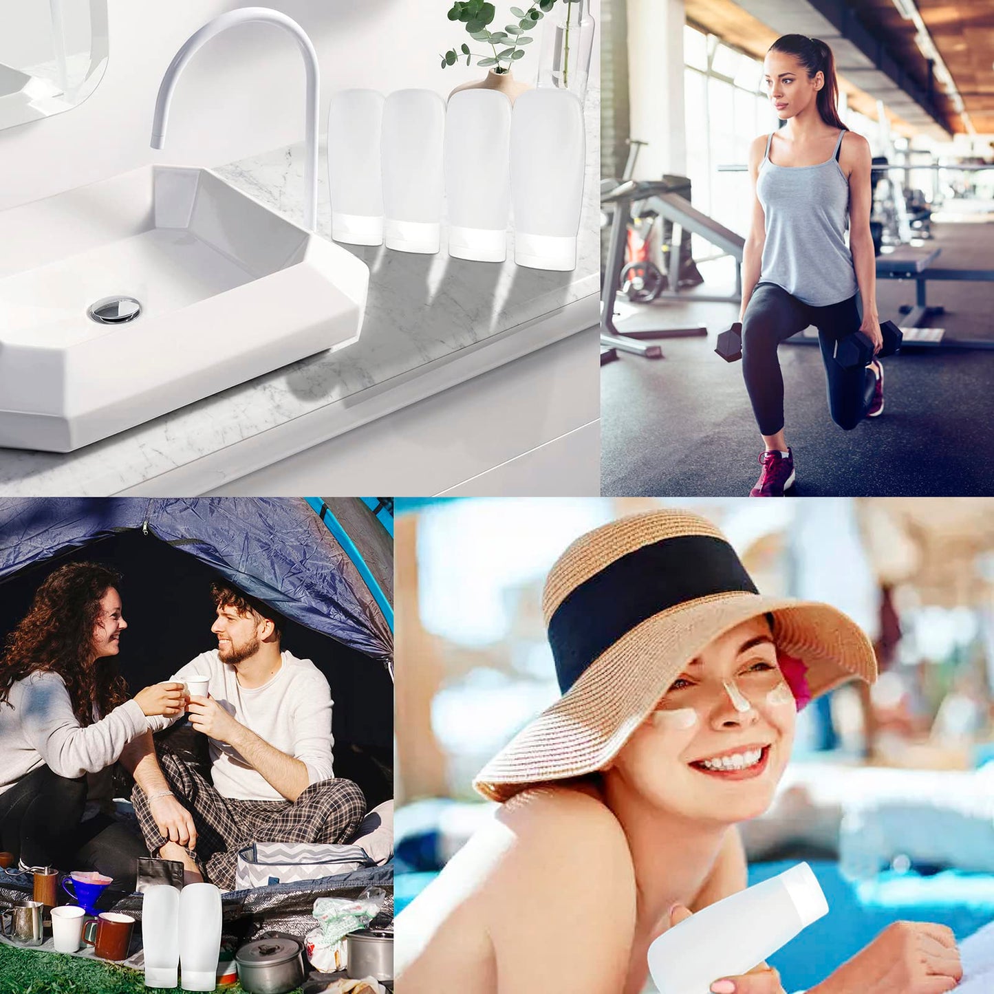 TSA Approved Travel Bottles Set for Toiletries Travel Size Containers Kit 4 Pack Portable Leak