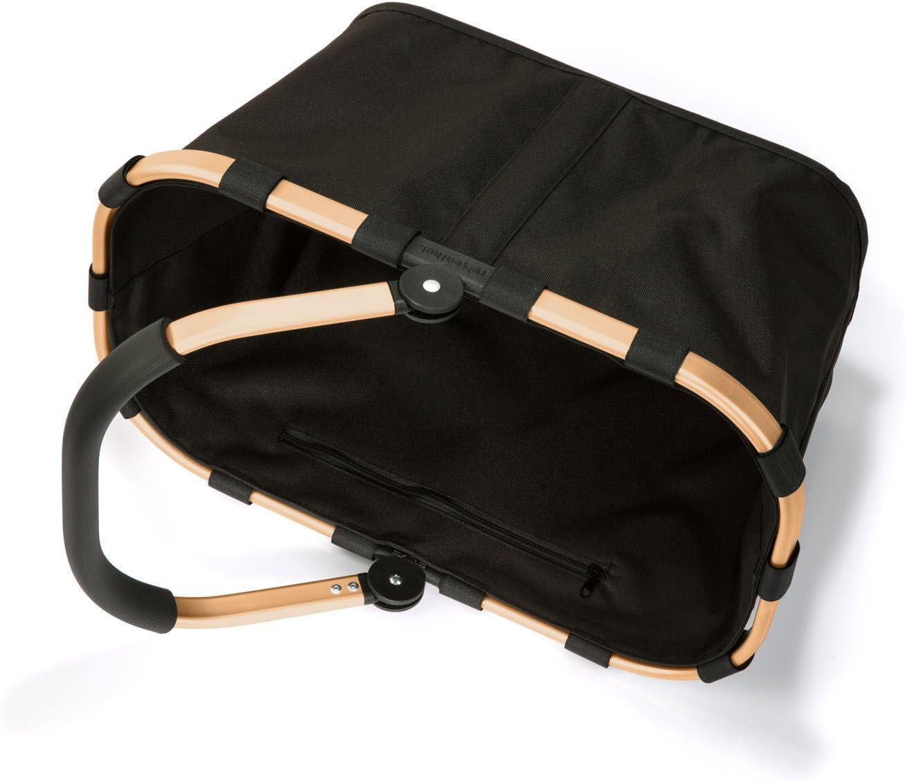 reisenthel carrybag frame gold/black - Sturdy shopping basket with plenty of storage space and practical inner pocket - Elegant and water-repellent design