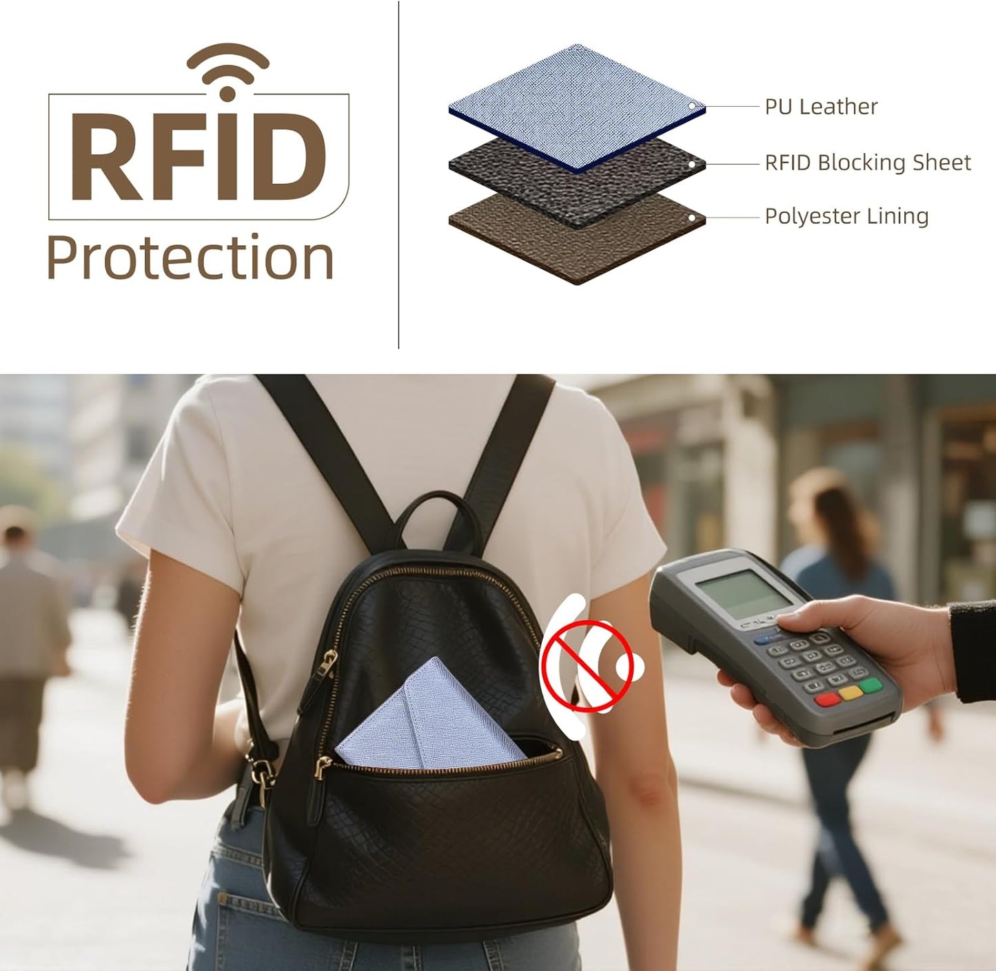 ZOPPEN Mulit-purpose Rfid Blocking Passport Holder Travel Wallet (Ver.4) Passport and Vaccine Card Holder ComboTri-fold Document Organizer Travel Essentials