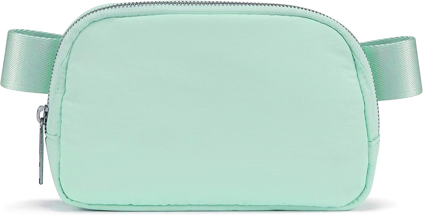 Fanny Pack Crossbody Bag Trendy Waterproof Small Cross Body Purse for Women Men Fashion Waist Packs Mini Belt Pouch Chest Bum Hip Bag Lulu Dupes for Travel Vacation Running Matcha Cream