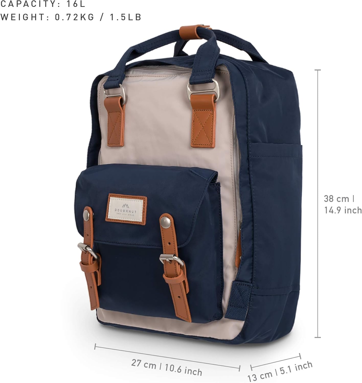 Doughnut Macaroon 16L Travel School Ladies College Girls Lightweight Casual Daypacks Bag Backpack