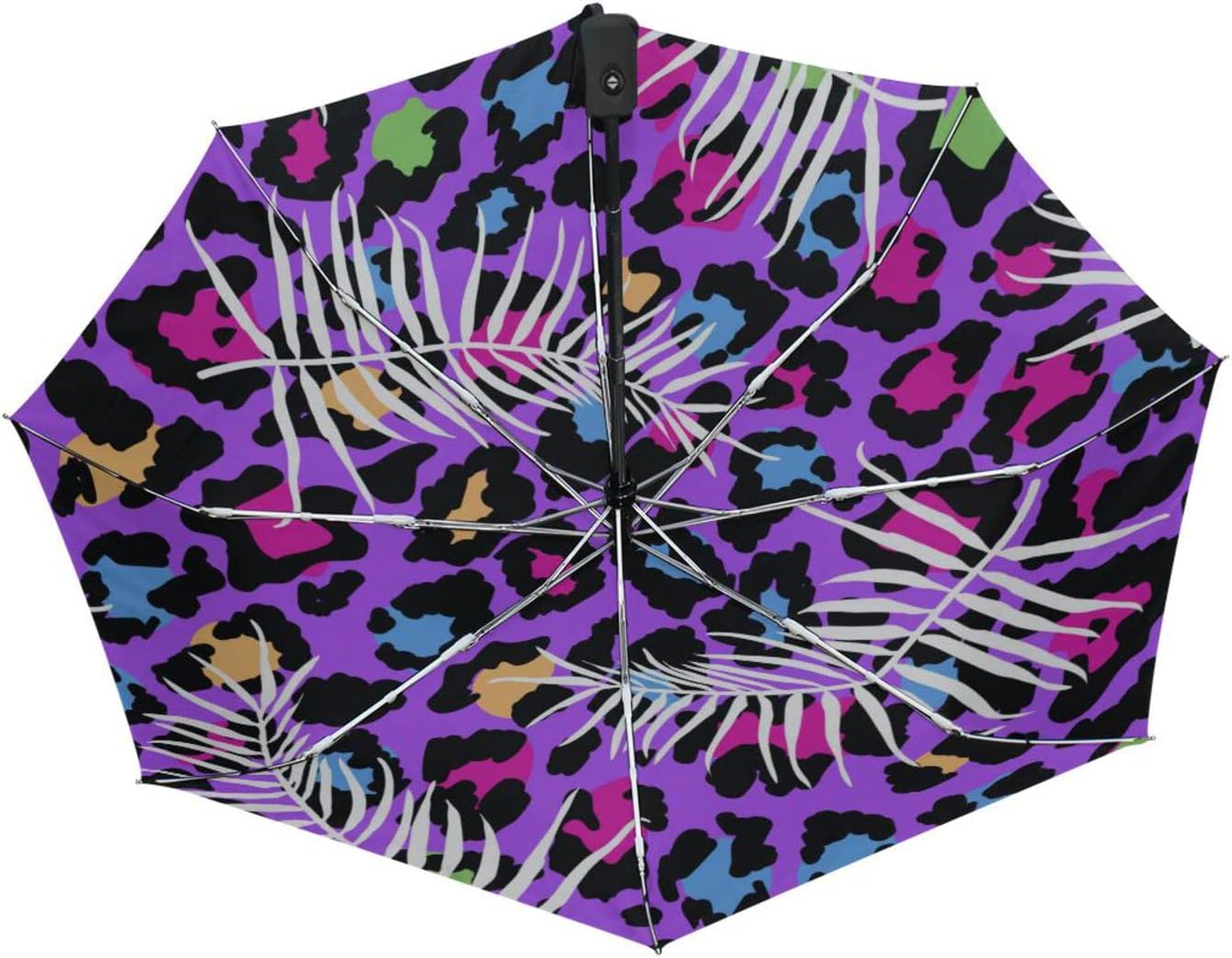 Automatic Umbrella One Touch Auto Open and Close Button Compact Travel Umbrella for Women Men Kid
