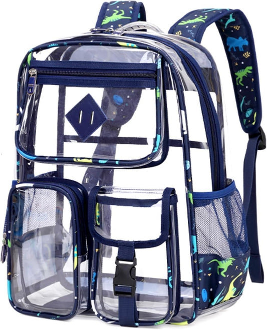 Clear Backpack for Girls Large Heavy Duty Transparent Bookbag for Middle School Kids Travel Daypacks