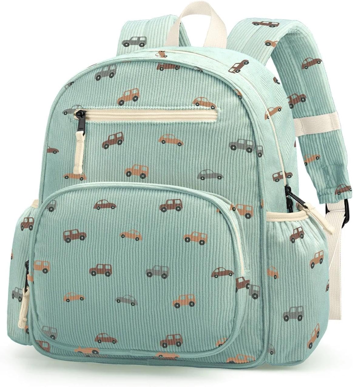 Corduroy Toddler Backpack for Boys 2-5, Cute Kids Backpacks Boys - Preschool Kindergarten Backpack 13.7" H Fit Folder