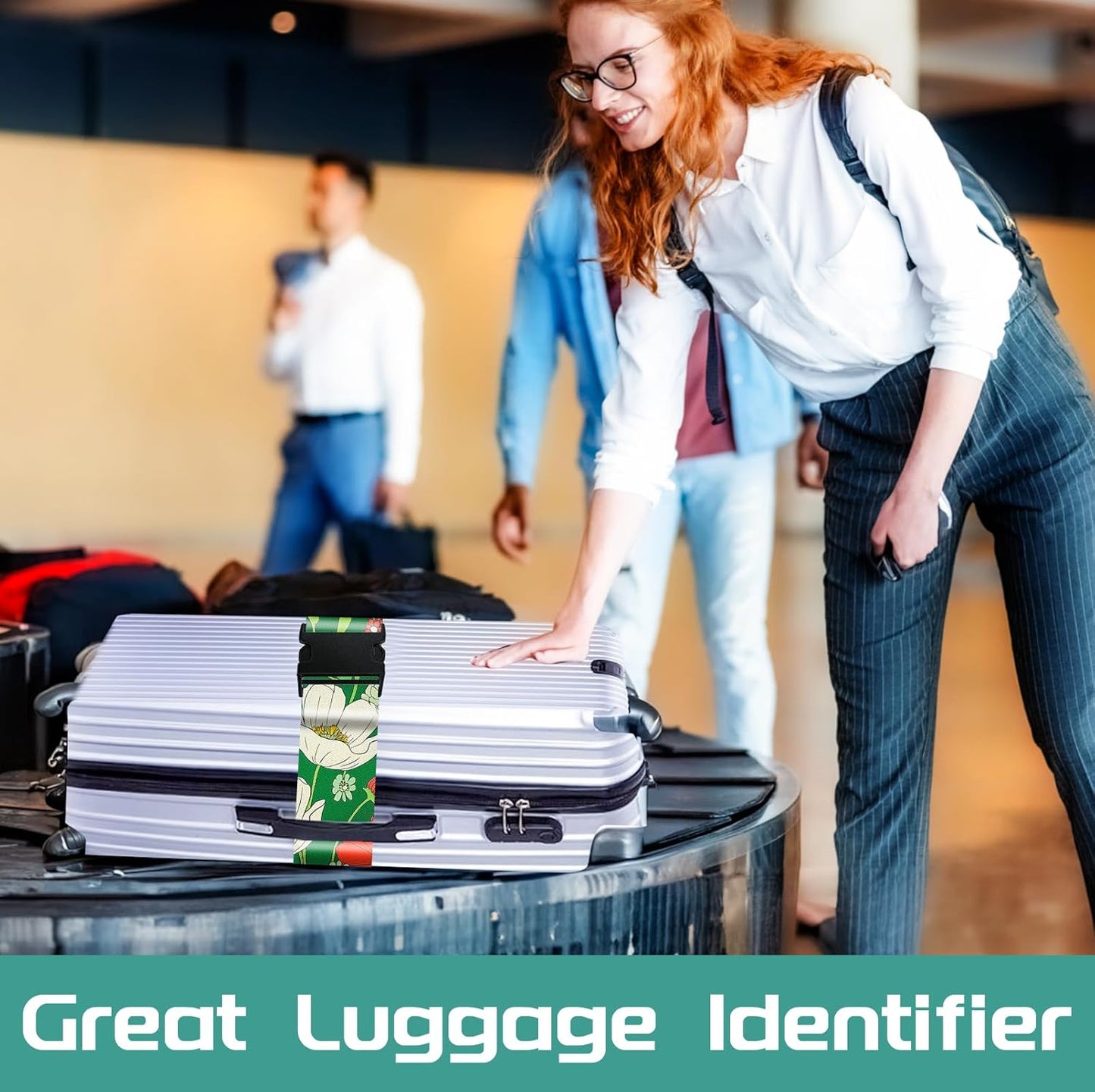 Slohif Luggage Straps for Suitcases Travel Belt Accessories Luggage Connector Identifiers Over