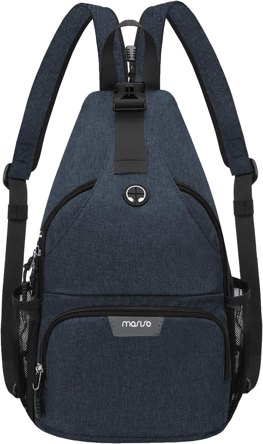 MOSISO Sling Backpack Travel Hiking Daypack, Crossbody Convertible Sling Bag with Front Pocket One Shoulder Chest Bag