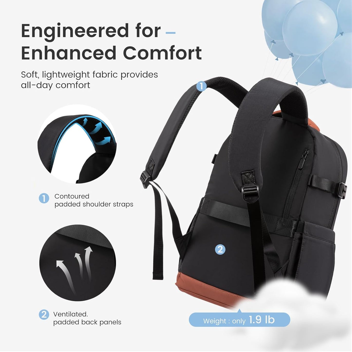 LOVEVOOK Laptop Backpack for Women with Pouch Pocket for Large Capacity Cup,17 Inch Lightweight Puffer Computer Laptop Bag Travel Backpack Purse for Work College Teacher Personal Item,Mint Green-Black
