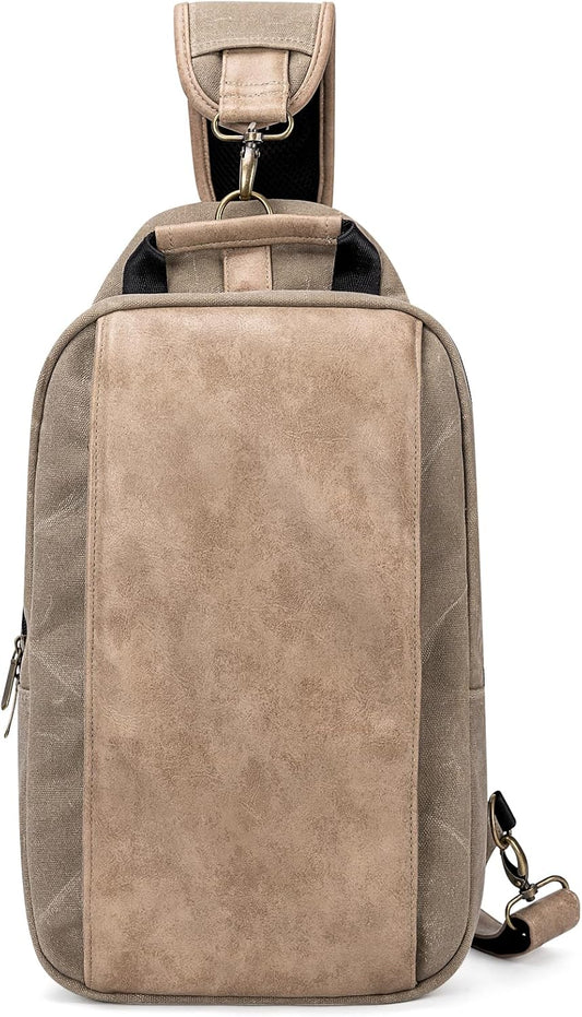 Canvas Messenger Bag Sling Bag Crossbody Shoulder Bag for Men Women Travel Work Satchel Bags