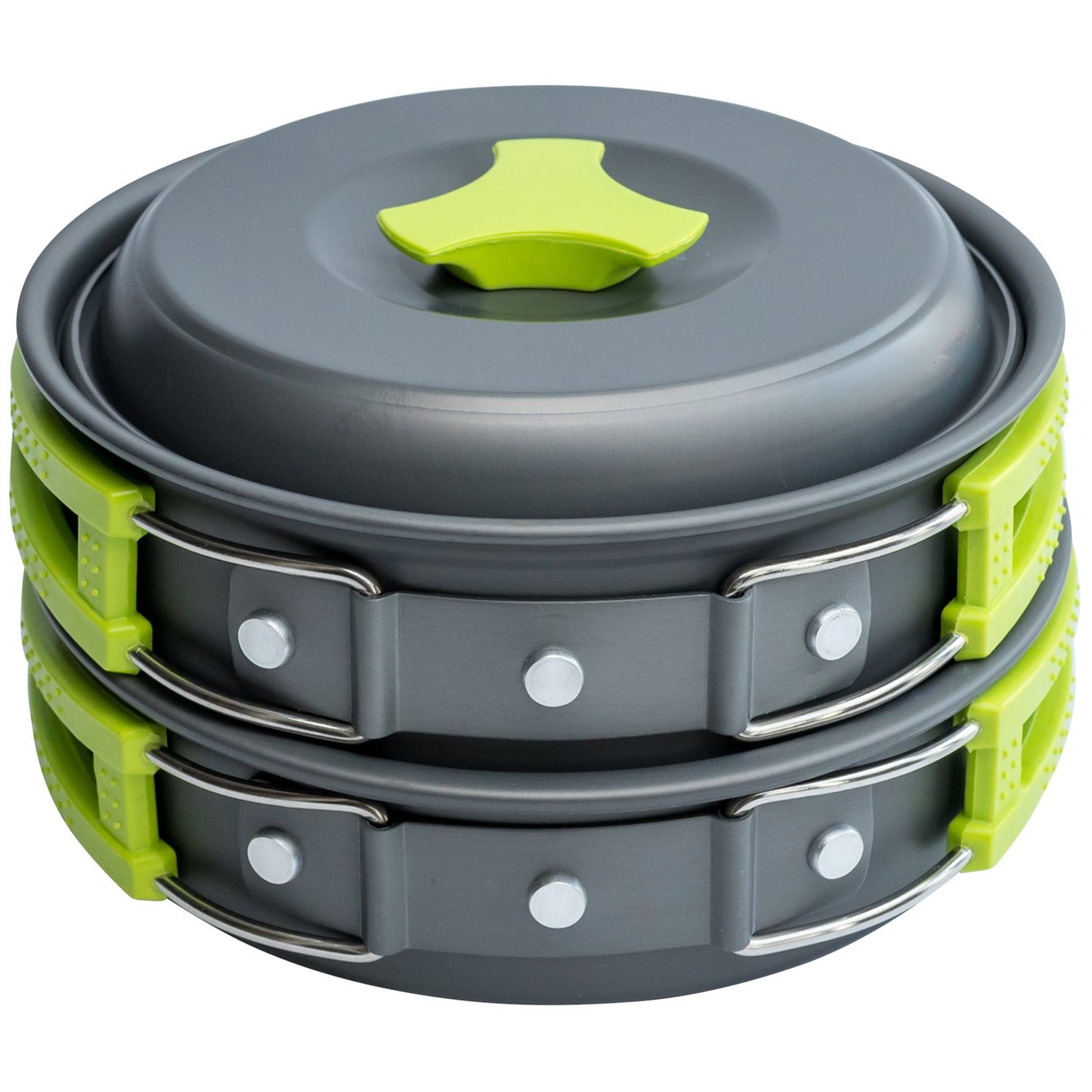 1 Liter Camping Cookware Mess Kit Backpacking Gear & Hiking Outdoors Bug Out Bag Cooking Equipment