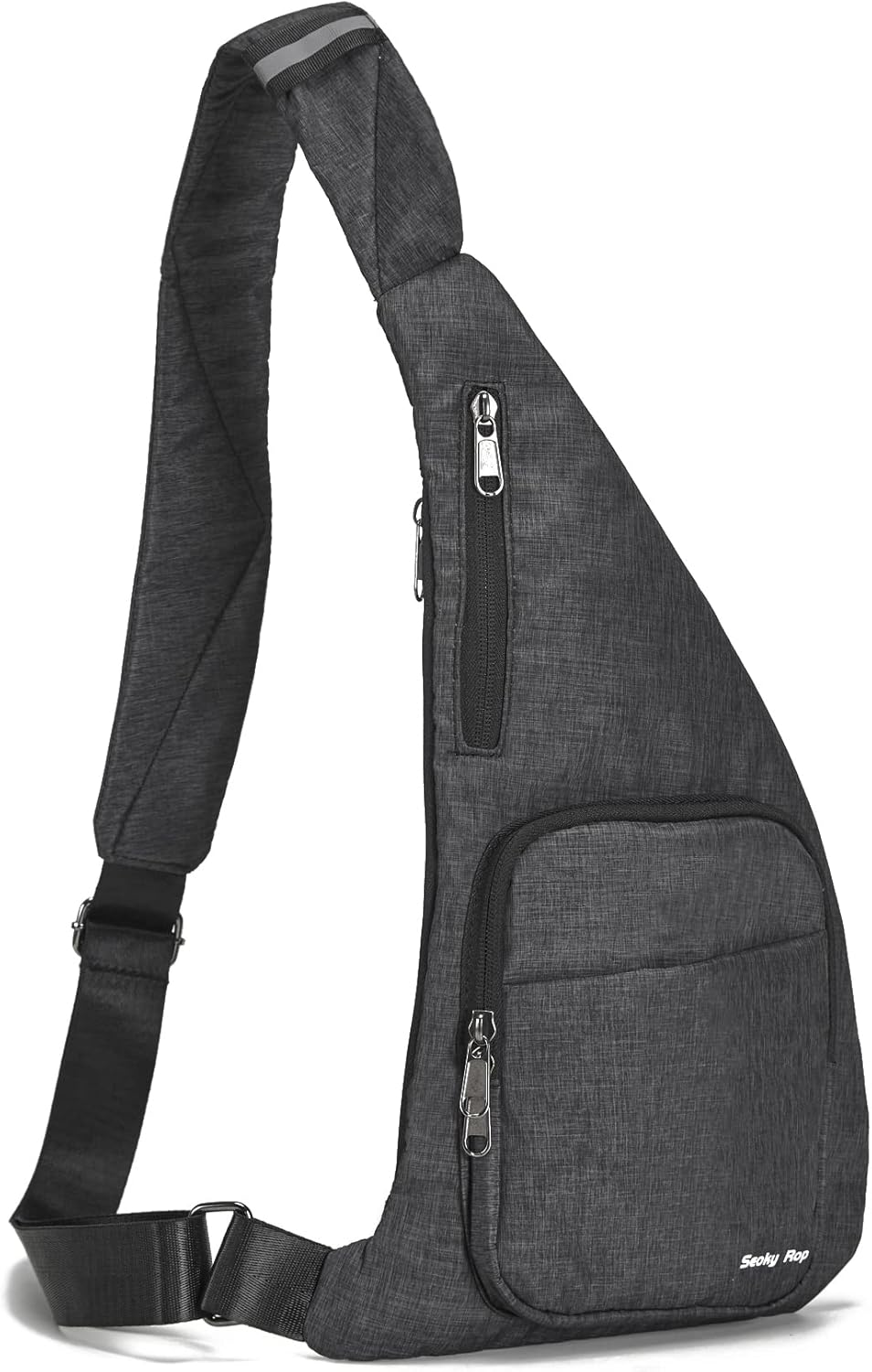 Seoky Rop Waterproof Sling Bag Crossbody Bag for Men Women Slim Hidden Anti-Thief Travel Personal Pocket Dark Grey