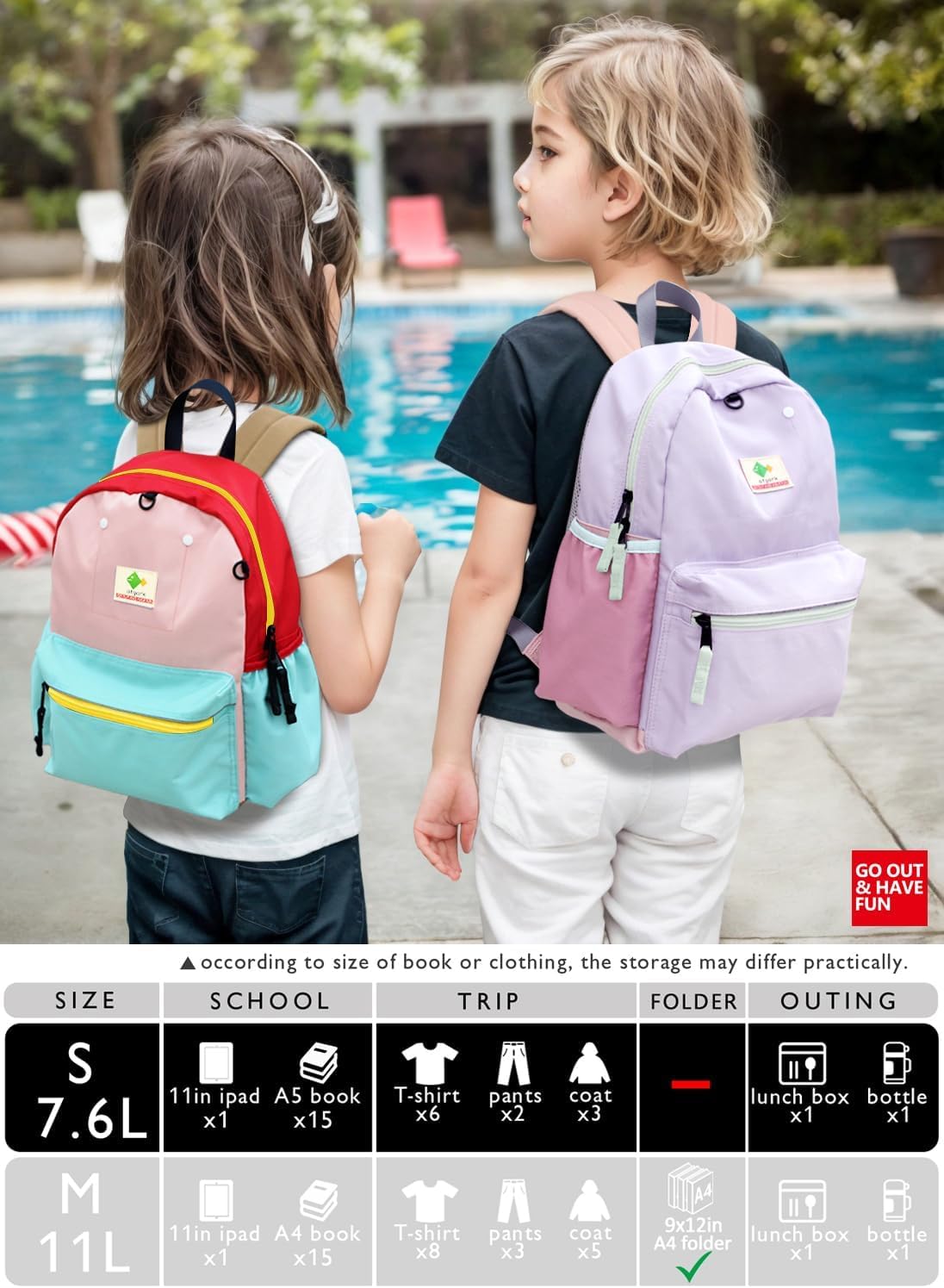 Preschool Toddler Backpack For Boys Girls, School Mini & Travel, Small Kids Child Backpacks, Kindergarten Elementary bag, 11.6" H