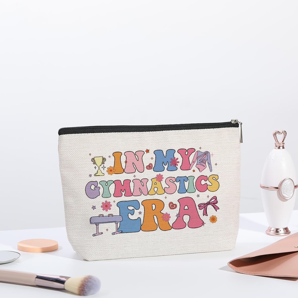In My Gymnastics Era Makeup Bag Gymnastics Stuff Gymnastic Cosmetic Bag Inspirational Gymnastics Lover Gifts for Girls Gymnastic Coach Gift Birthday Gifts for Her Female Gymnastics Athletics Coach