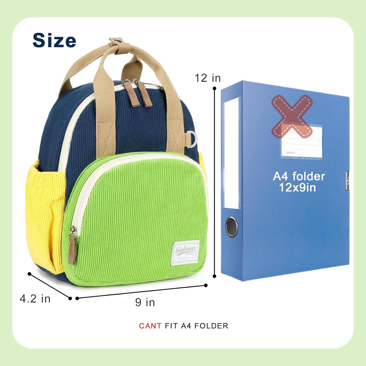 Bluboon Toddler Backpack for Girls Boys 2-4 Cute 12" Preschool Kindergarten Backpacks Kids Daycare Bags School Travel