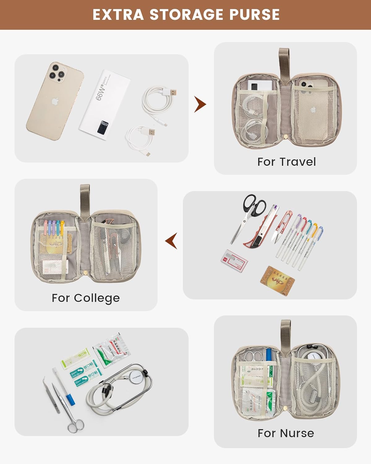 LOVEVOOK 17.3 Inch Laptop Backpack for Women, Large Capacity Travel Backpack with Organizer Bag