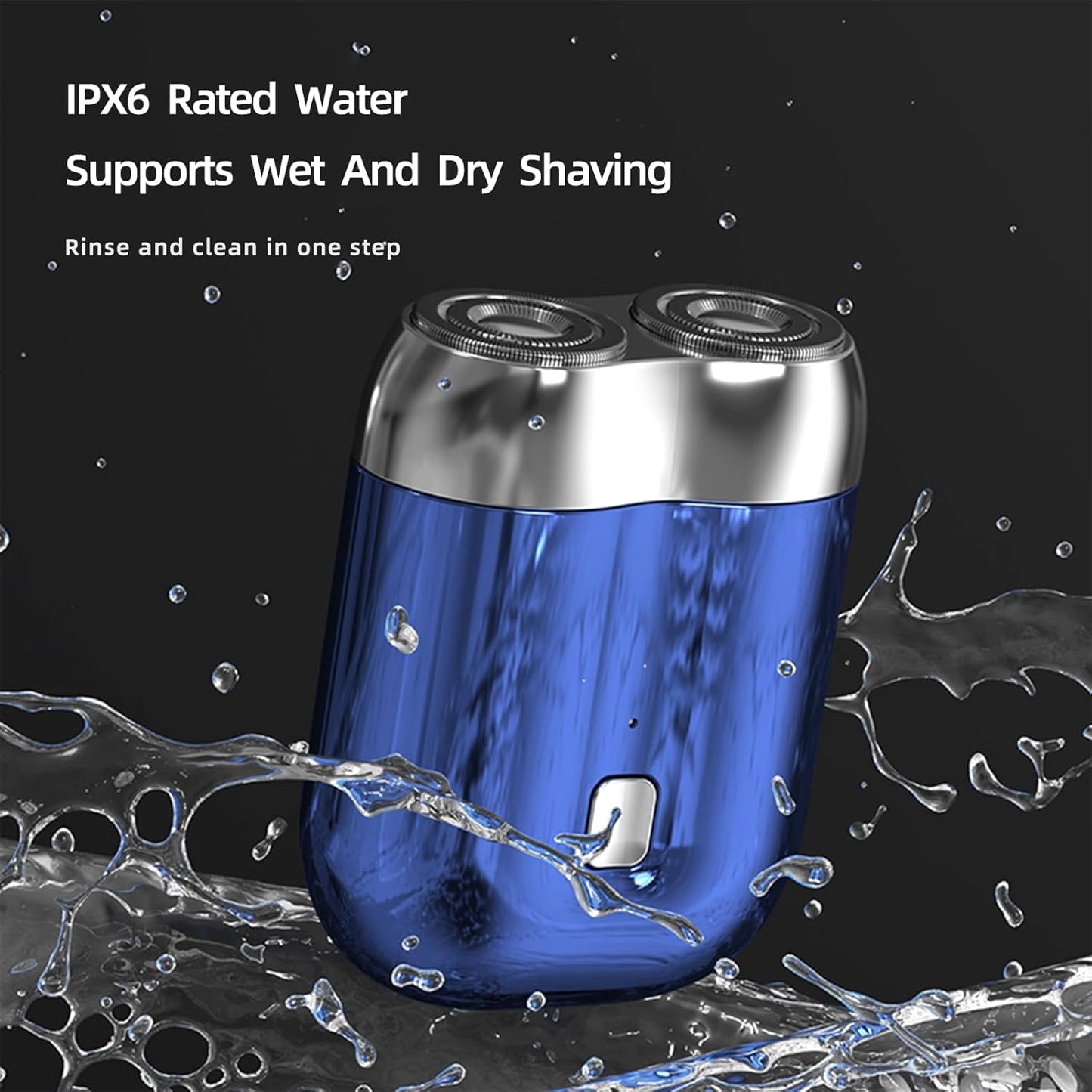 New Model Mini Dual-Head Electric Shaver, Upgrade Pocket Shaver, Washable Double Head Razor, USB Electric Mini Portable Razor, Rechargeable Waterproof Compact Electric Shaver(Four Color) (Gray)