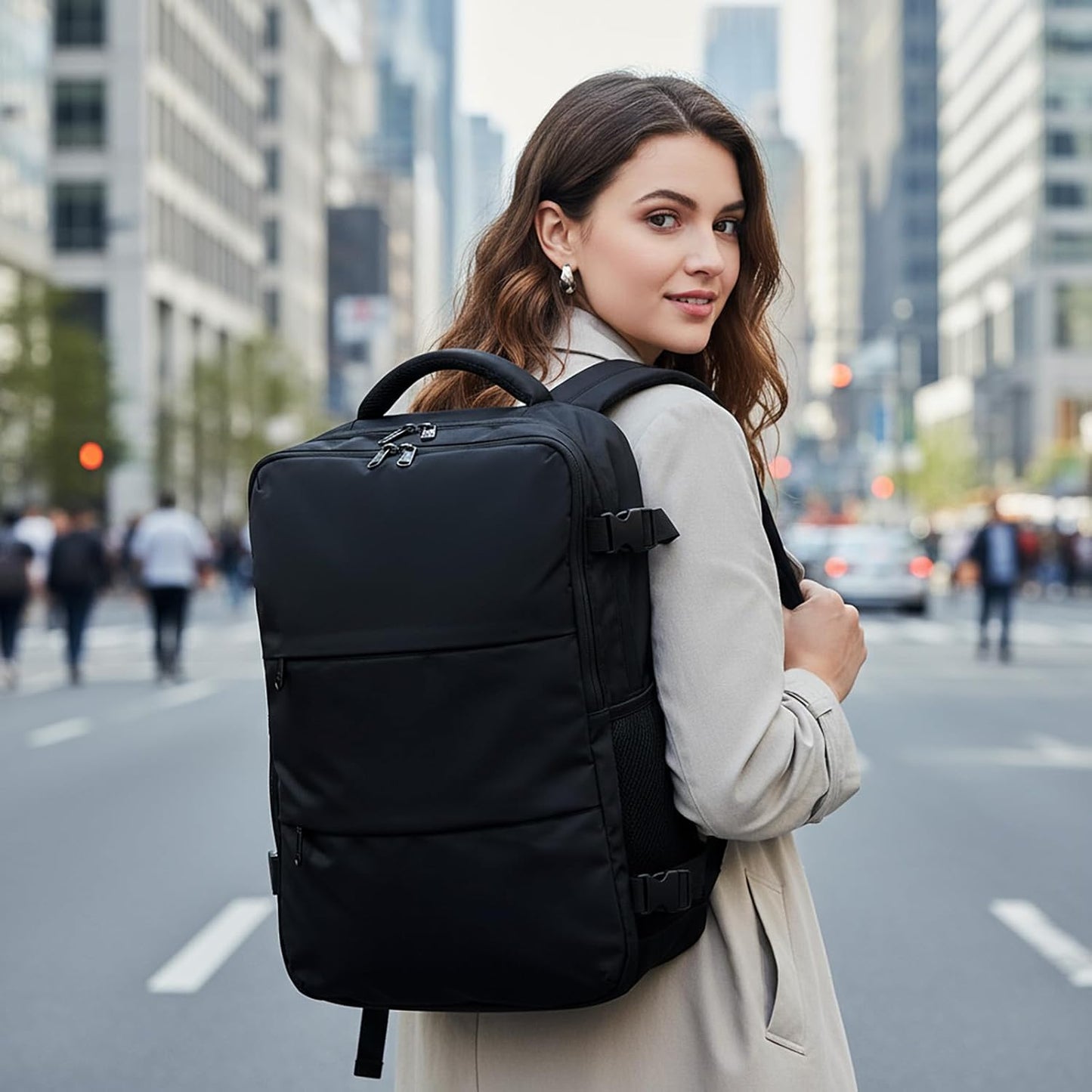 Travel Backpack for Women & Men, Waterproof Carry On Backpack Airline Approved Laptop Backpack Fits