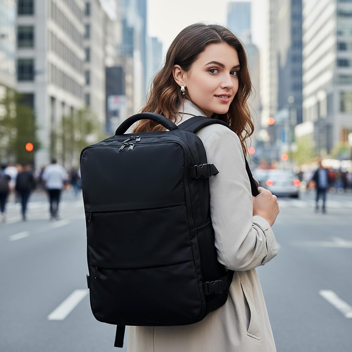 Travel Backpack for Women & Men, Waterproof Carry On Backpack Airline Approved Laptop Backpack Fits