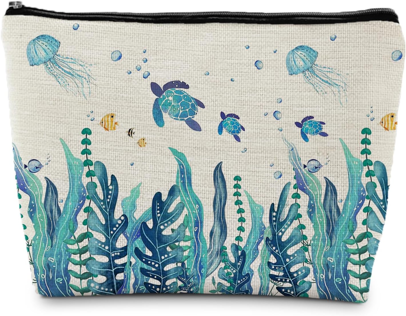 Sea Turtle Gifts Makeup Bag, Ocean Turtle Gifts for Women, Turtles Cosmetic Bag Coastal Beach