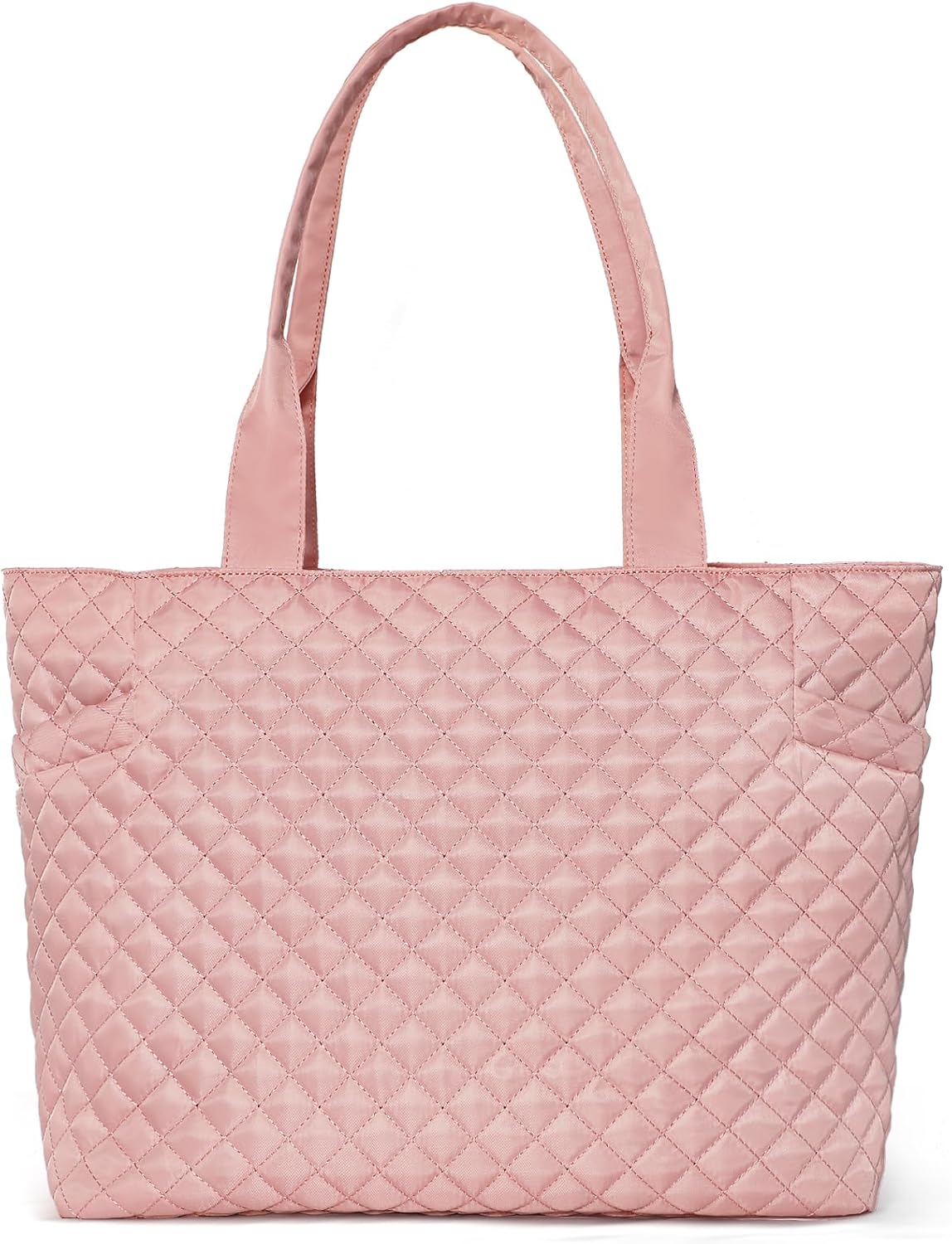 Tote Bag For Women, Lightweight Puffy Tote Bag with Compartments Quilted Shoulder Bag
