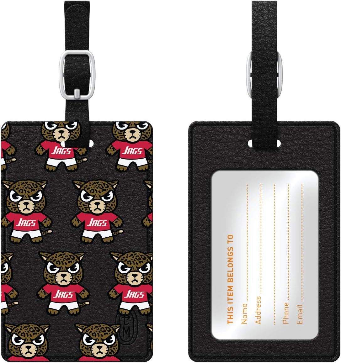 OTM Essentials University of South Alabama Faux Leather Luggage Tag, Durable Travel Accessories with Adjustable Strap and ID Card, Tokyodachi Mascot A