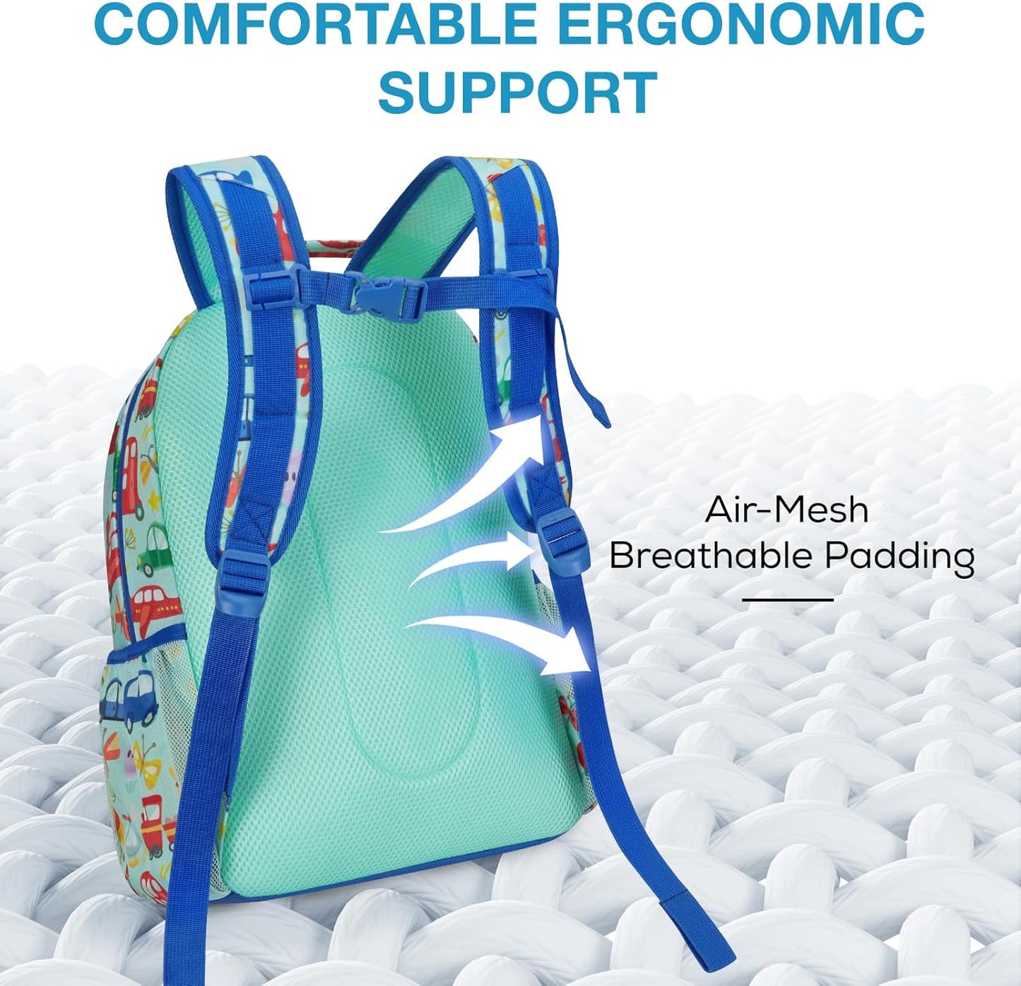 mommore Kids Backpack for Boys Girls Preschool Kindergarten Backpacks Lightweight Elementary School Bookbag with Lunch Box