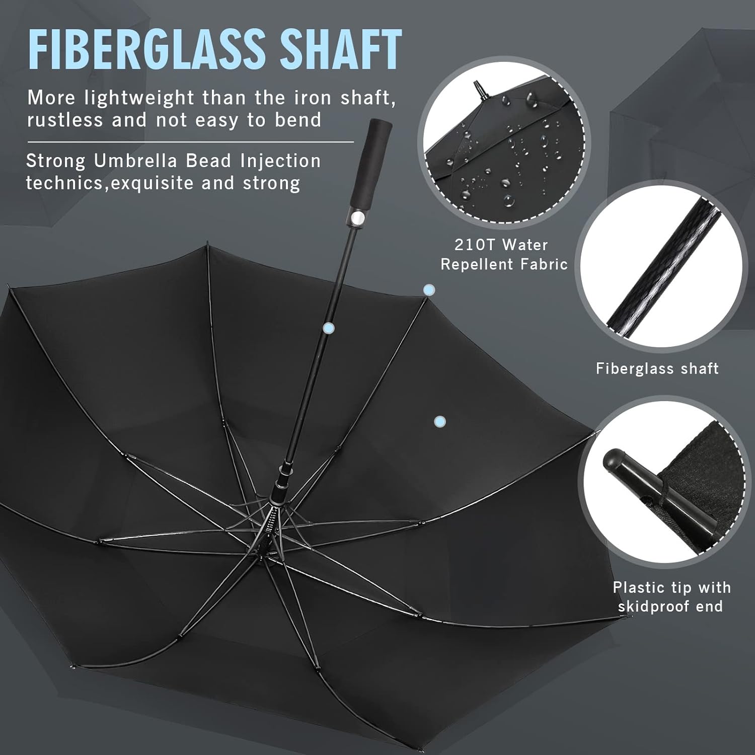 ZOMAKE Golf Umbrella Windproof, Extra Large Oversized Heavy Duty Double Canopy for Rain, Sports