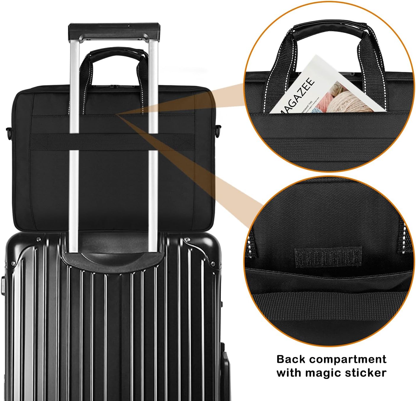 15.6-16.2 inch Waterproof Protective Laptop Messenger Briefcase with Adjustable Shoulder Strap Men