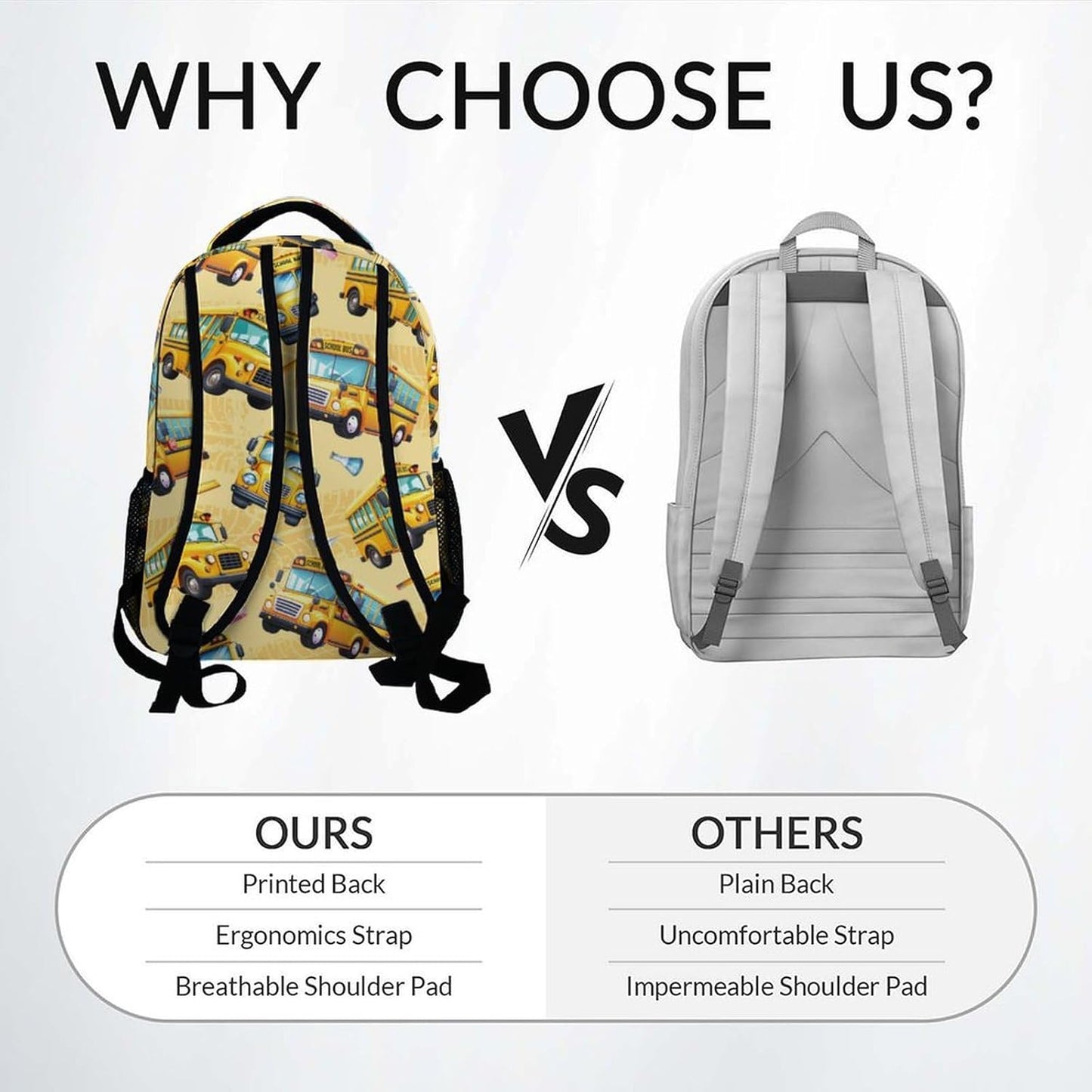 Kid Backpack Boys - School Bus Backpacks for Toddler - Durable Children Bookbag - School Bag for Kindergarten/Preschool/Elementary(17 Inch)