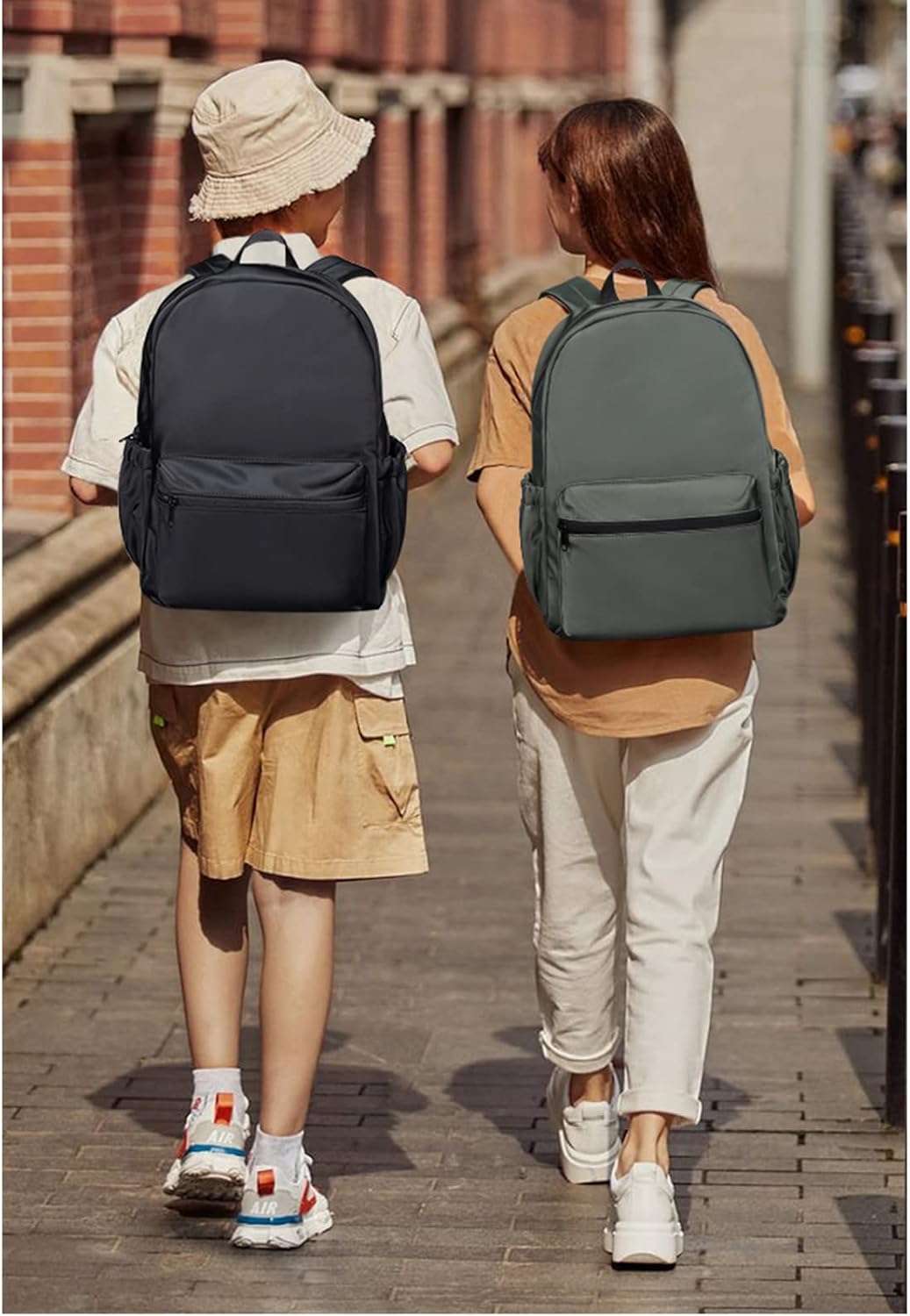 CLUCI Black Backpack for Women Men, Waterproof High School Bookbag, Lightweight Casual Travel Daypack, Classic Basic College Backpack, Middle School Bag for Teen Girls Boys Laptop Backpack