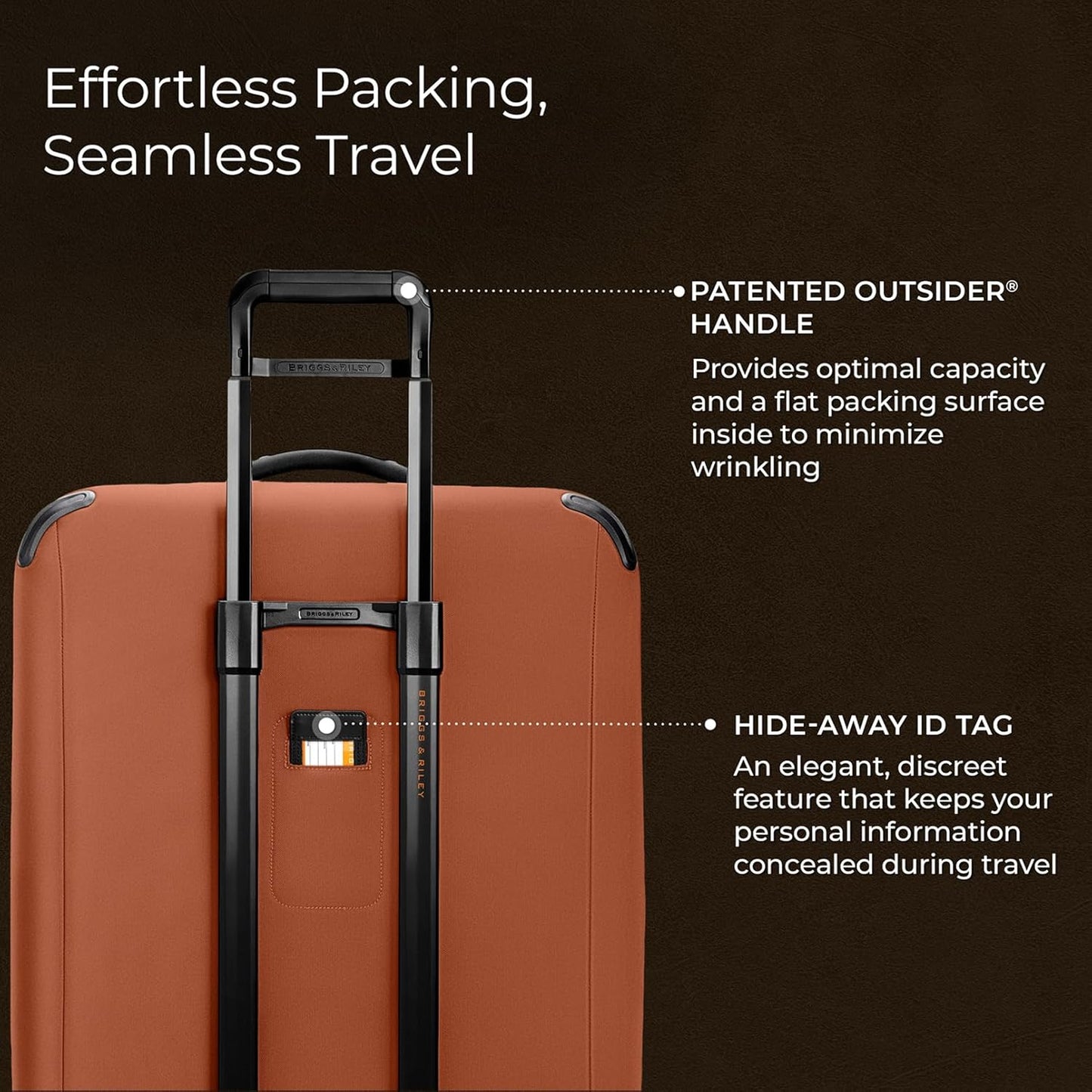 Briggs & Riley 29" Large Expandable Spinner - Checked Luggage for Travel, Suitcases with Wheels, Softside Rolling Bag for Men & Women - ZDX Collection, Canyon