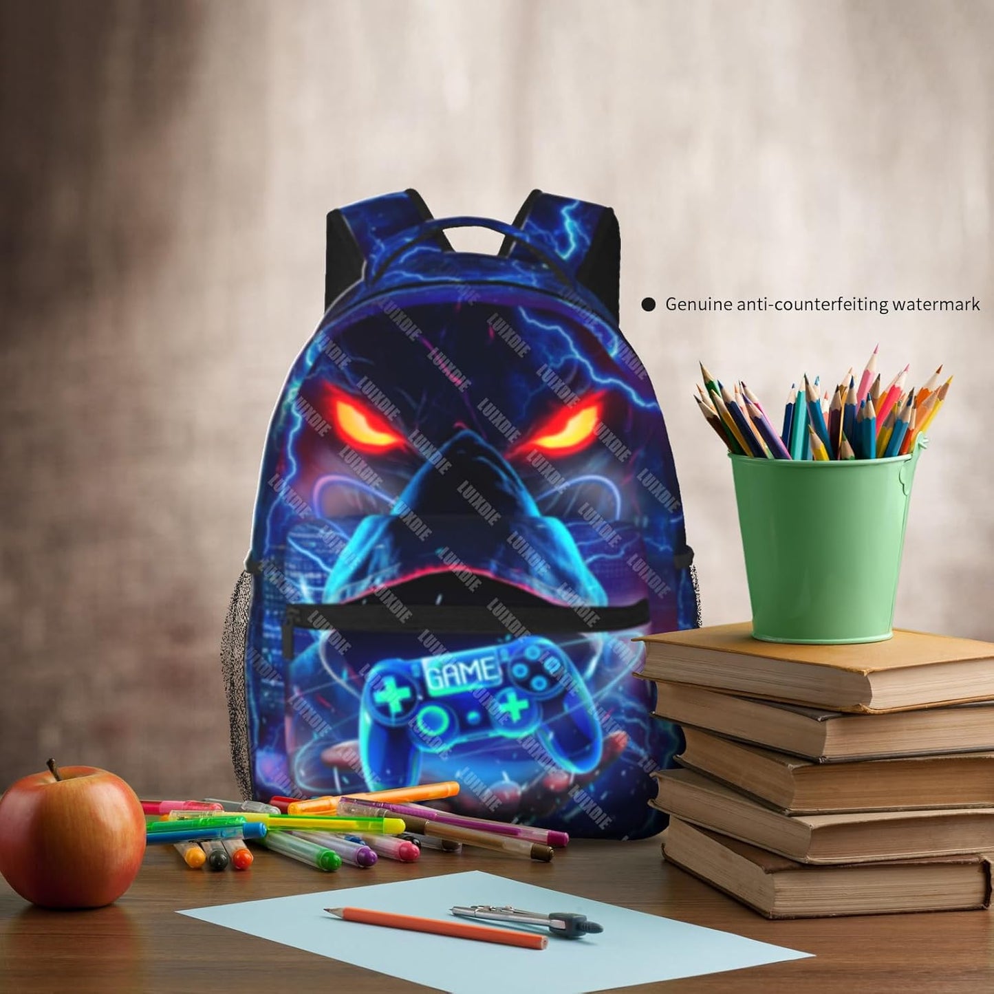 Boys Backpack for Kids School Game Boy Backpacks for Children Teens Elementary Middle School Boys Backpacks Ages 8-16 Gaming Waterproof Lightweight Backpack