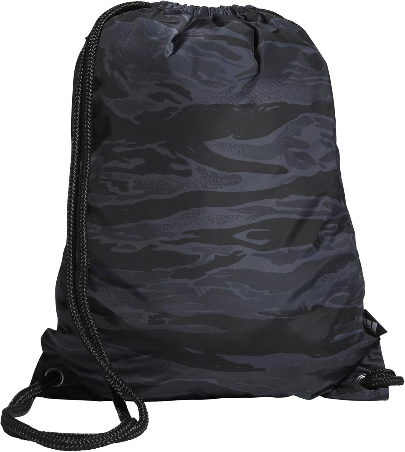 adidas Ready Sackpack – Drawstring Backpack Lightweight Small Gym Bag, Essential Camo Black/White/1.0, One Size