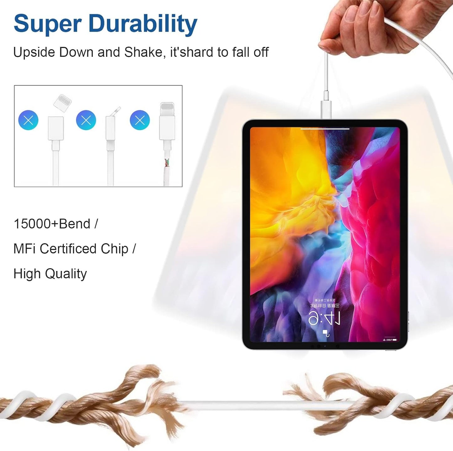 iPhone 17 16 15 Charger and 10ft Type C to C Cable Cord Long, 20W USB C Fast Wall Charging Block Plug Power Adapter Cube Brick for Apple iPhone 17 Pro Max/17 Air/16 Pro/16 Plus/15/15 Mini/iPad/Samsung