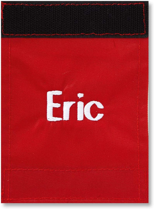 Lillian Vernon Personalized Red Luggage Handle Wrap, Heavy Duty Travel ID, Suitcase Identifier, Customize Attachment with Name or Monogram, Adjusts 2" x 4" Closed