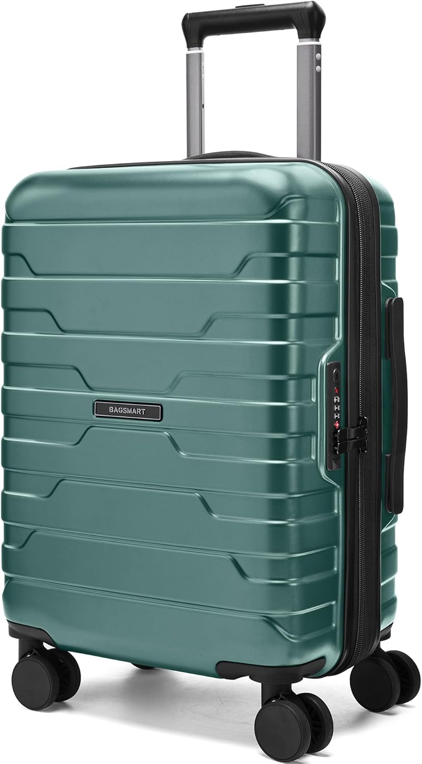 BAGSMART Carry On Luggage 22x14x9 Airline Approved with Spinner Wheels,Lightweight 20 Inch Luggage