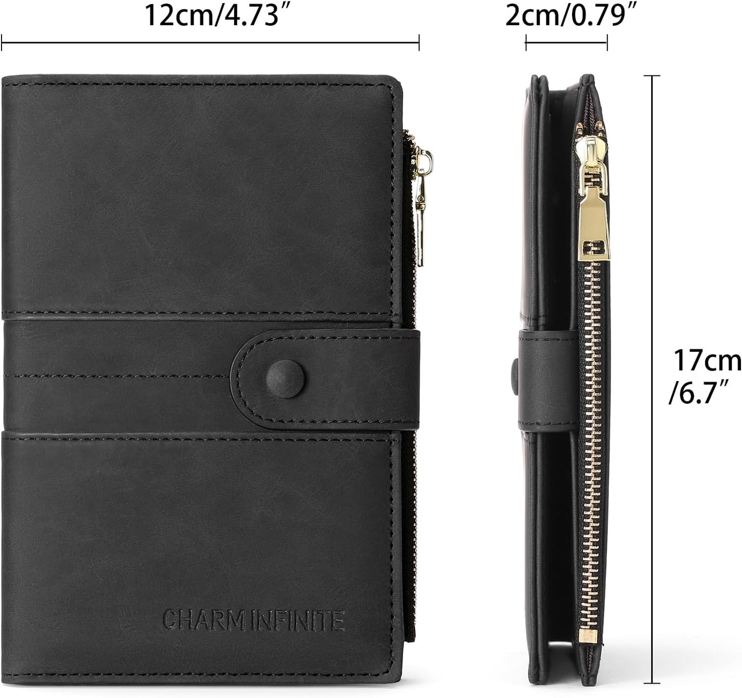 RFID Blocking Leather Passport Wallet Cover Case with Pen and Card Slots Travel Wallet for Women/Men Travel Must Haves Accessories
