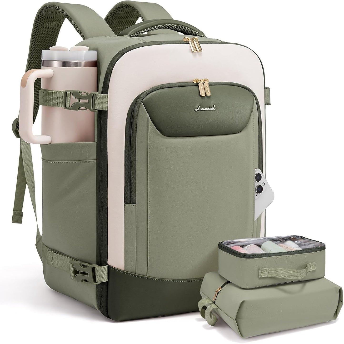 LOVEVOOK 50L Travel Backpack for Women Men, Large Carry on Backpack for Airplanes TSA Personal Item
