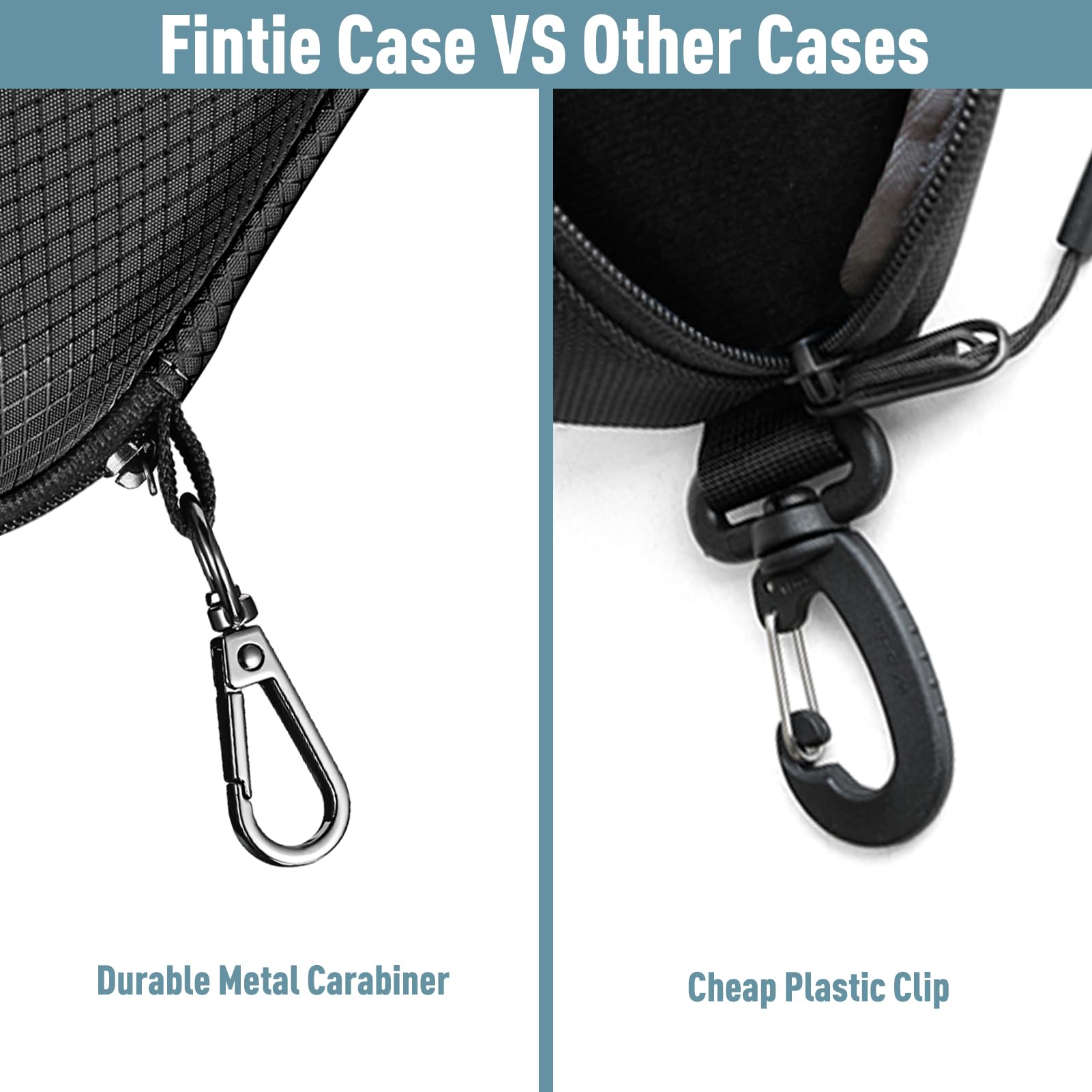 FINTIE Sunglasses Case, Hard EVA Shell Shockproof Sport Glasses Case with Metal Carabiner Travel