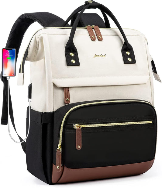 Backpack for Women 17 Inch Laptop Backpack Work Business Backpacks Purse Computer College Carry on Backpacks Nurse Bag Backbag Casual Daypack for Travel Black