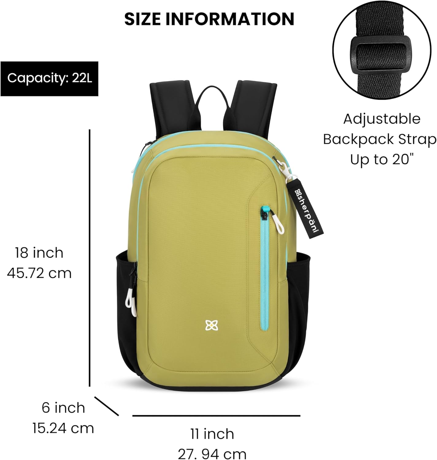 Sherpani Getaway, Casual Daypack Backpacks, Laptop Backpack, 22L Travel Backpack for Women, Travel Gift Bag, Fits 15'' Laptop, RFID Protection (Alchemy)
