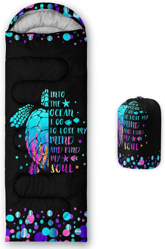 QOOMO Camping Sleeping Bags,3 Season Warm & Cool Weather,Lightweight,Waterproof Sleeping Bags for Adults & Kids,Traveling,and Outdoors,Camping Gear Equipment