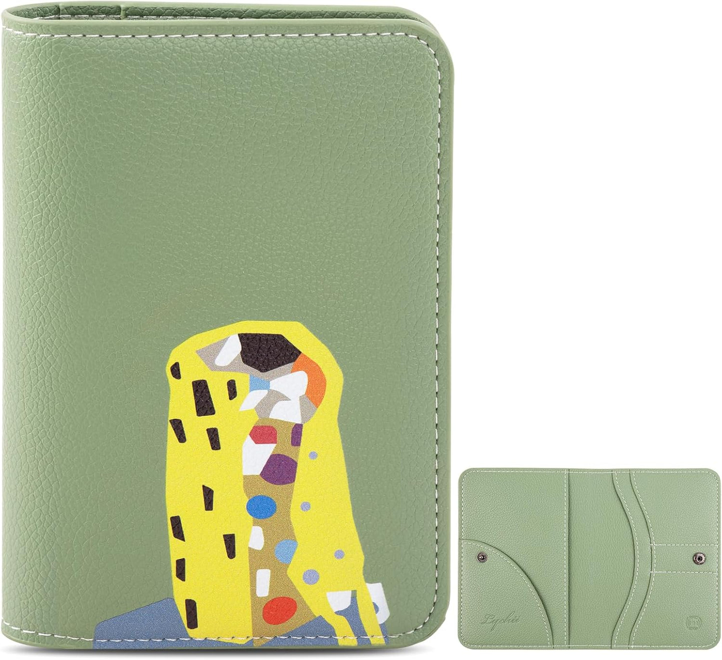Lychii Passport Holder, Slim Passport Cover Travel Wallet with RFID Blocking, PU Leather Protector Pouch Protective Case for Passports, Boarding Pass, ID Cards