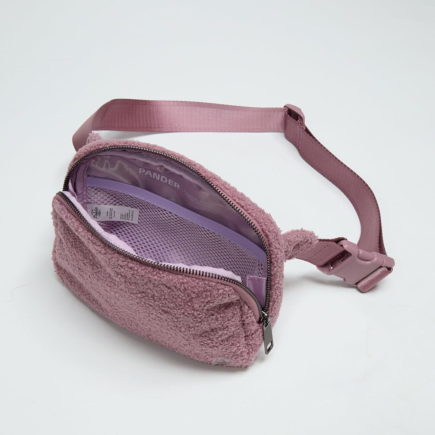 Pander Large 2L Fanny pack Everywhere Fleece Belt Bag for Women and Men with Adjustable strap Belt. (Purple Lavender)