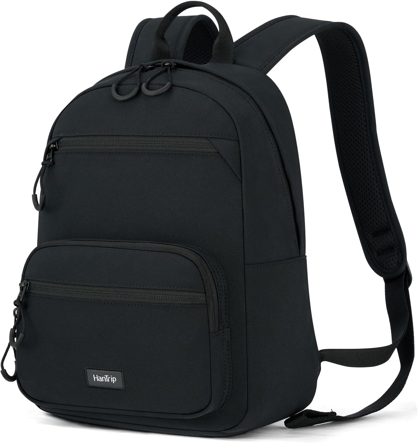 Carry On Travel Backpack For Men Women, 13 Inch Small Mini Work Bag Personal Item Backpacks, Camping Back Pack Lightweight Hiking Daypack For Office Nurse Commuter (Black)