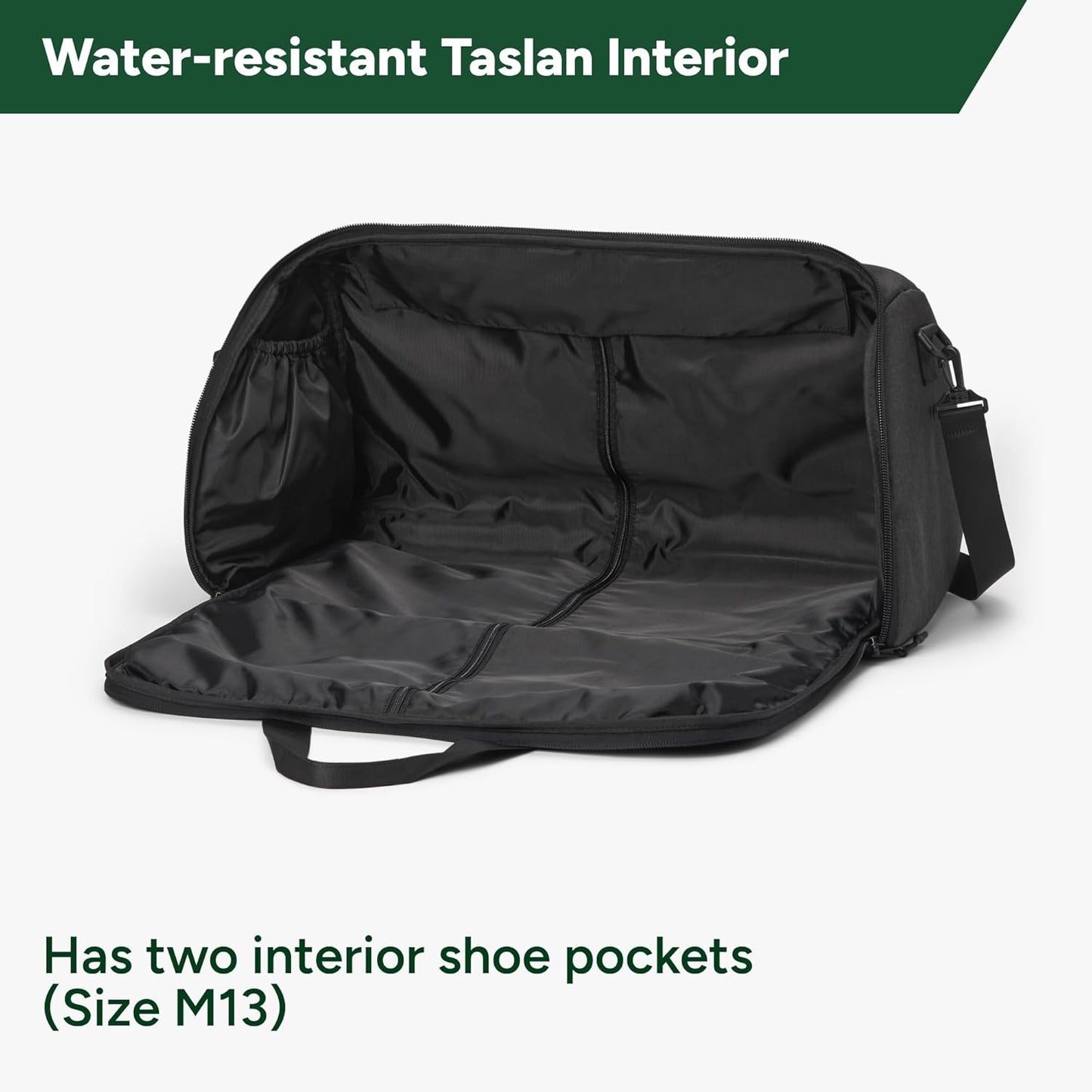 Halfday Convertible 2-in-1 Garment Duffel Weekender Bag 45L | Wrinkle-Free Travel, Hanging Suit Compartment, Shoe Pockets, Trolley Sleeve. Durable & Water-Resistant Carry-On, Shadow