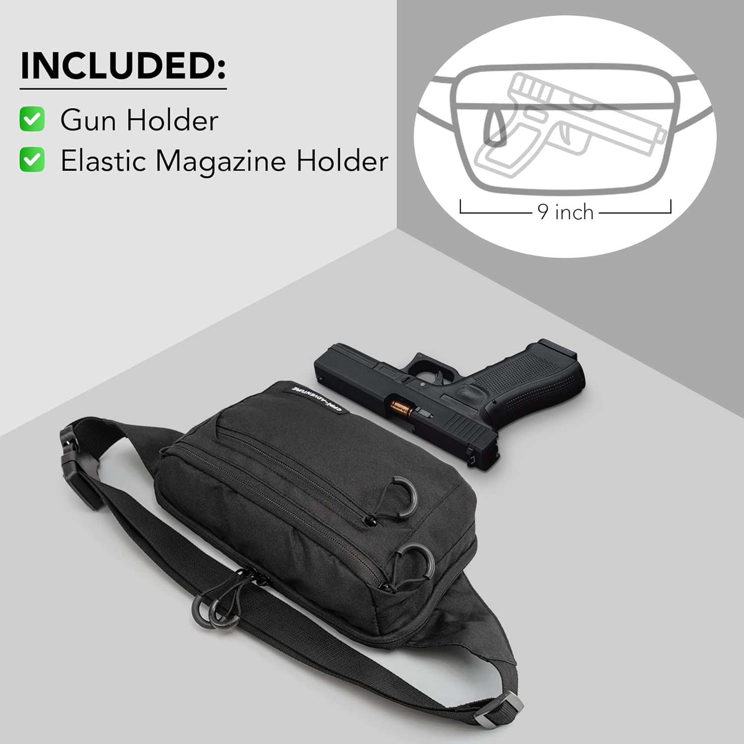 Men's Fanny Bag – Durable, Lightweight Waist Bag with Adjustable Strap & Multiple Zipper Pockets