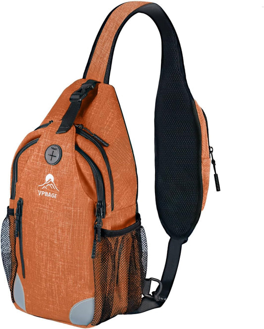 Sling Bag, Crossbody Bag for Men, Cross Body Hiking Backpack, Travel Daypack, Chest Pack with Chest Phone Holder